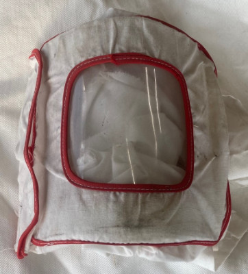 Media blaster hood and drop cloth